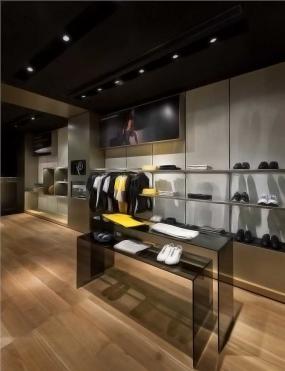 男士品牌服裝店格柵燈設計圖