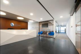 化工企業(yè)公司前臺(tái)裝修效果圖片