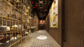 中式快餐店裝修設計效果圖片庫