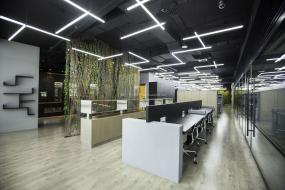 辦公室實木地板材質(zhì)裝潢設(shè)計效果圖片