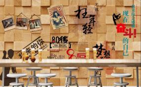 餐廳文化墻設計效果圖片