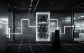 黑色調(diào)辦公室裝飾裝修效果圖