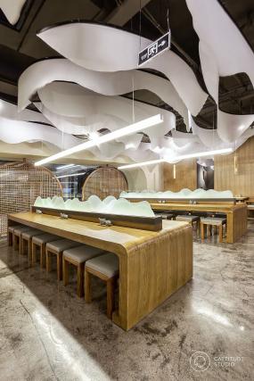 最新上海面館裝飾實(shí)景圖