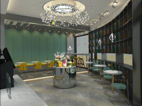 創(chuàng)意奶茶店設(shè)計裝修效果圖片