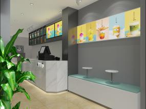 最新創(chuàng)意奶茶店設(shè)計裝飾效果圖
