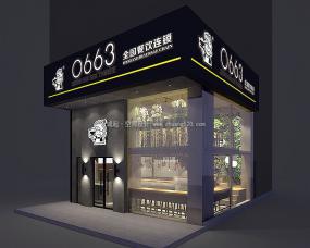 中式快餐廳裝飾效果圖