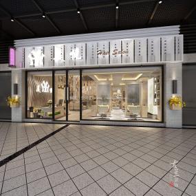 最新大型美發(fā)店設(shè)計裝飾效果圖片