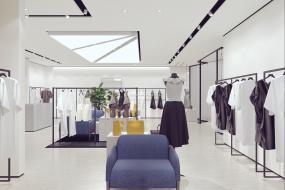 高檔外貿(mào)服裝店裝修圖片