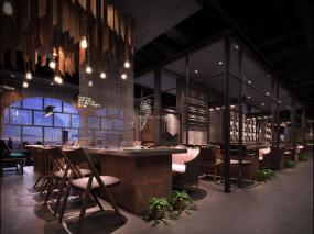 烤肉店設(shè)計裝飾效果圖