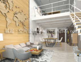 最新loft風(fēng)格辦公室設(shè)計裝飾效果圖