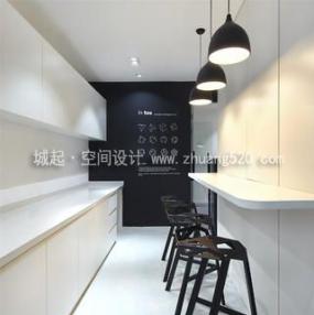 黑白風格辦公室裝飾設計效果圖