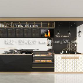 現(xiàn)代簡約奶茶店裝修圖片