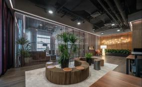 現(xiàn)代辦公室風(fēng)格員工辦公桌效果圖