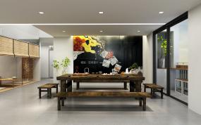 開放式辦公室設(shè)計(jì)室內(nèi)效果圖